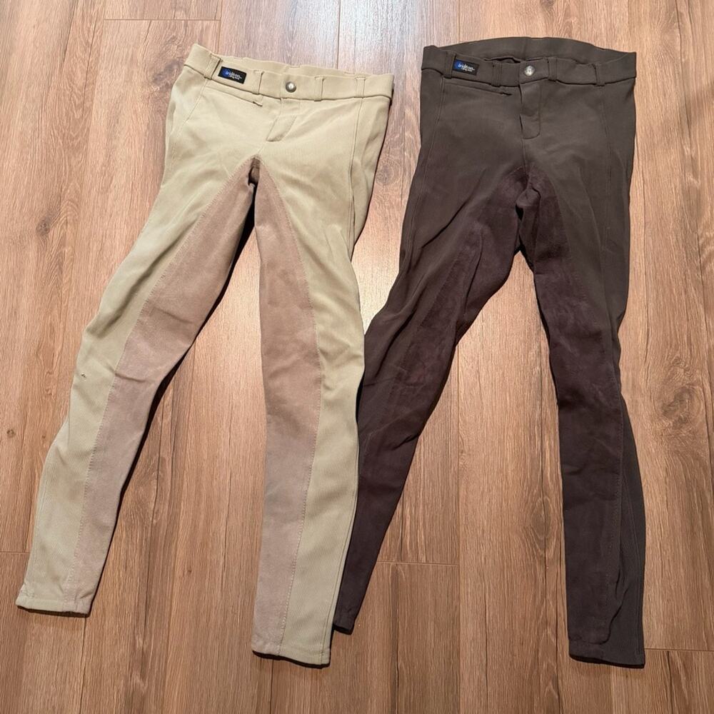 Rodeo Cadence Full Seat Breeches Women’s Tan Dark Grey Bundle Riding Pants